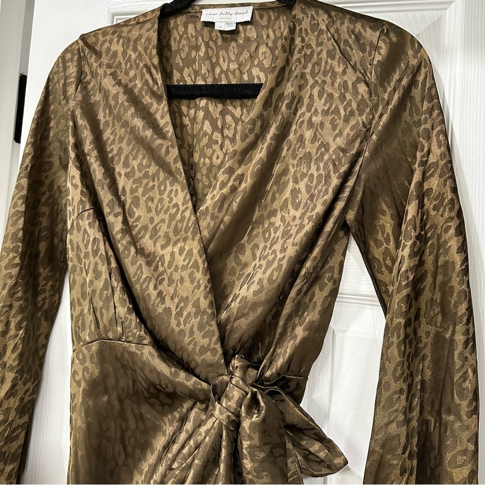 NFD NEVER FULLY DRESSED - LEOPARD WRAP DRESS